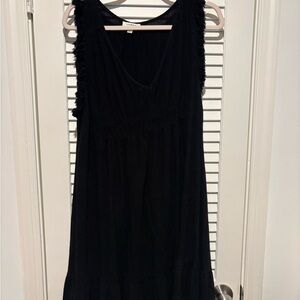 Umgee Black linen Sleeveless Mini Dress